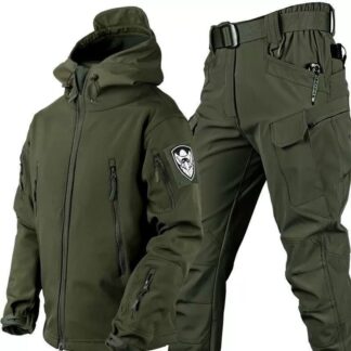 Training Uniform Waterproof Men Camo Set Soft Shell Fleece Winter Combat Suit Windbreak Warm Multi Pocket Outdoors
