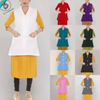Smart Uniform Coat for Female Staff with Classic Collar and Buttons Crafted from Quality Twill Fabric