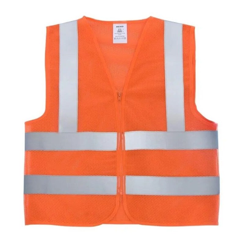 Car Reflective Clothing for Safety Traffic Safety Vest Visibility High Visibility Outdoor For Running Cycling Sports Vest - Orange