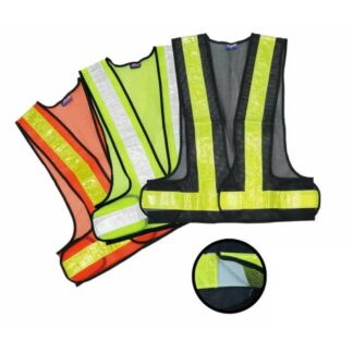 Safety Vest with V-Shape Reflective Strip and- Mesh Fabric- Best Quality